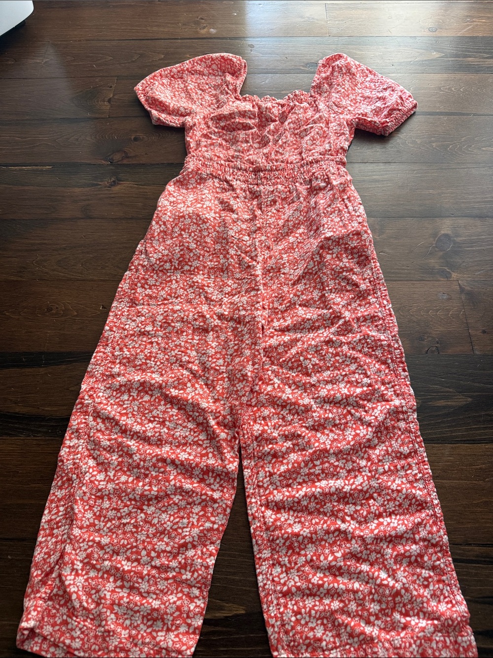 Cat & Jack Red Floral Girls' Jumpsuit Romper